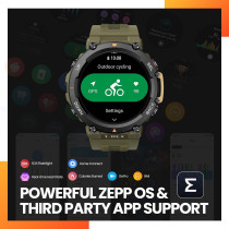Amazfit T Rex 2 Smart Watch 1.39-Inch Amoled Display Real Time Navigation Gps Health & Fitness Tracker Sport Watch - Black/Gold