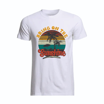 Al Amal Beach tishirt bring on the sunshine UNISEX, White