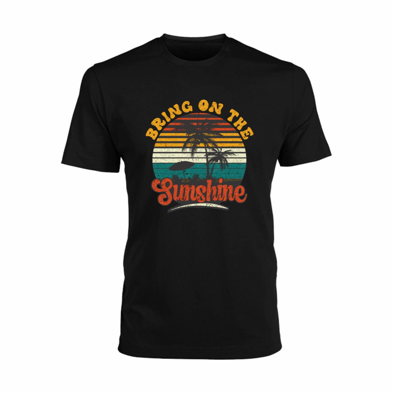 Al Amal Beach tishirt bring on the sunshine UNISEX, Black