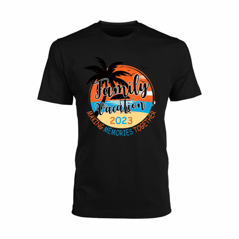Al Amal Beach tishirt making memories together UNISEX, Black