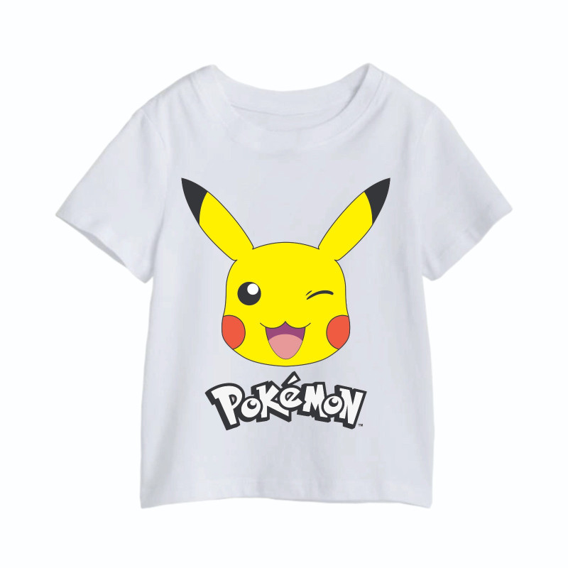 Al Amal Pokemon tishirt with pokemon character UNISEX, White