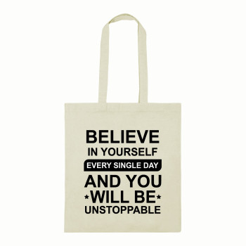 Al Amal Customised bag believe in yourself, Black