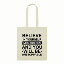 Al Amal Customised bag believe in yourself, Black