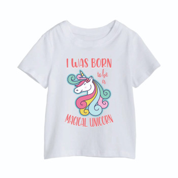 Al Amal Unicorn printed tishirt Girls, White