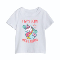 Al Amal Unicorn printed tishirt Girls, White