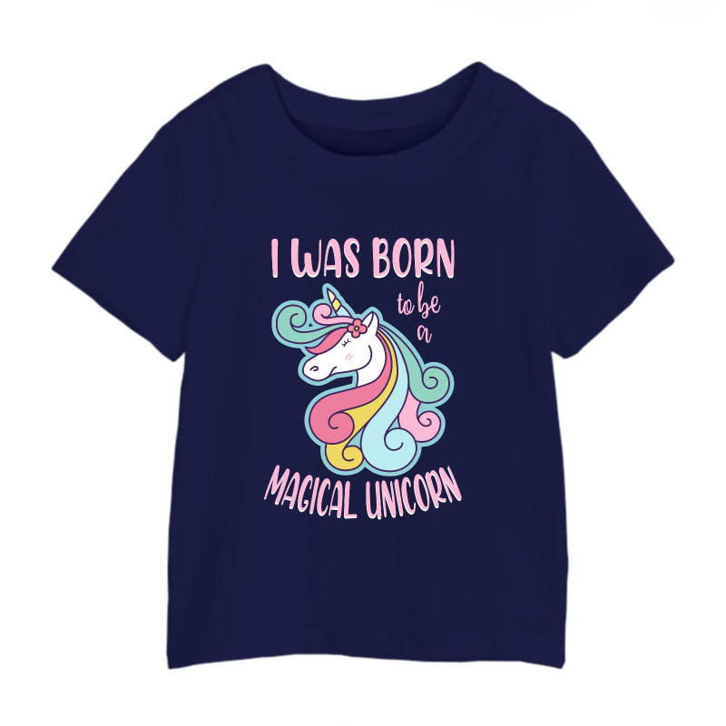 Al Amal Unicorn printed tishirt Girls, Blue