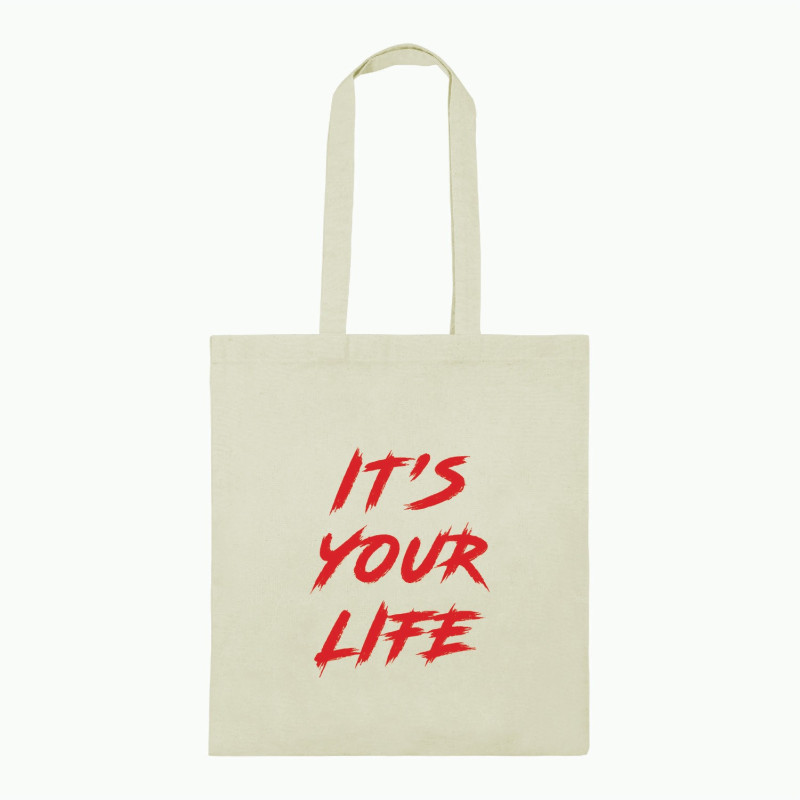 Al Amal printed tod bag its your life, White