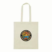 Al Amal Tropical beach vibes Printed tod bags, White