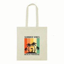Al Amal Beach paradise Printed tod bag, White