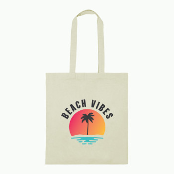 Al Amal Beach vibes printed Tod bag, White, (Standard)