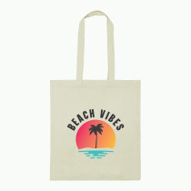 Al Amal Beach vibes printed Tod bag, White, (Standard)
