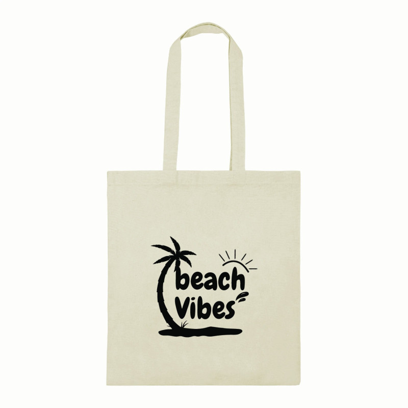 Al Amal Beach vibes printed Tod bag, Black, (Standard)