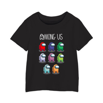 Al Amal Amongus printed tishirts Black