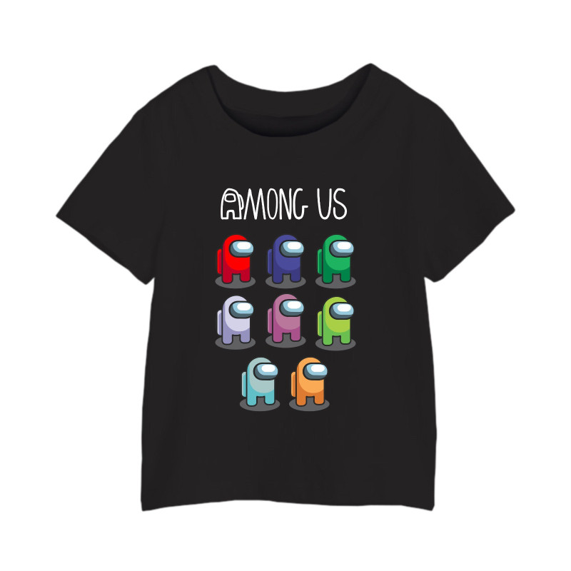 Al Amal Amongus printed tishirts Black