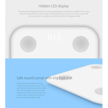 Xiaomi Mi Body Composition Scale 2 Smart Fat Weight Health Scale Led Digital Display Mi Fit App Data Analysis