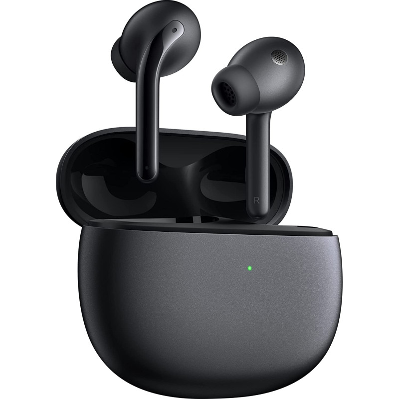 Xiaomi Buds 3 Active Noise Cancelling Modes Wireless Charging 32H Long Battery Life With Case Carbon Black