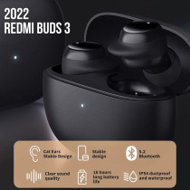 Xiaomi Redmi Buds 3 Lite Wireless Bluetooth 5.2 Headphones, Touch Control, Noise Reduction, Dust And Water Resistance, Black