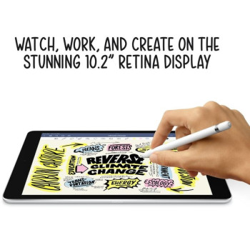 Apple iPad 2021 (9th Generation) 10.2-Inch, 64GB, WiFi, Silver With Facetime - International Version