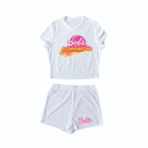 Al amal Barbie summer track suit(1 Designs) for Girls ( White )