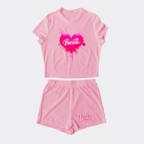 Al amal Barbie summer track suit(3 Designs) for Girls ( Pink )