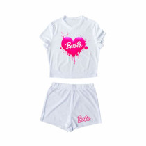 Al amal Barbie summer track suit(3 Designs) for Girls ( White )