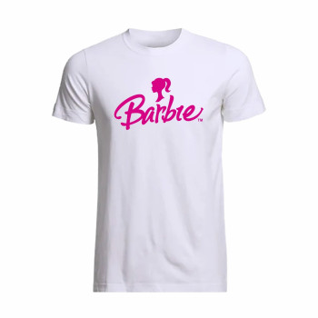 Al amal Barbie causual T-shirt(1 Designs) for Girls ( White )