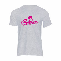 Al amal Barbie causual T-shirt(1 Designs) for Girls ( Grey )