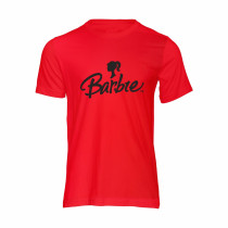 Al amal Barbie causual T-shirt(1 Designs) for Girls ( Red )