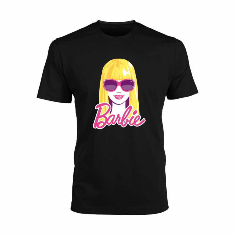 Al amal Barbie causual T-shirt(2 Designs) for Girls ( Black )