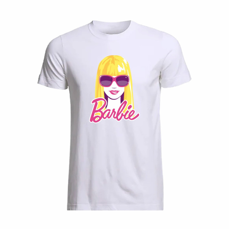 Al amal Barbie causual T-shirt(2 Designs) for Girls ( White )