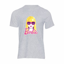 Al amal Barbie causual T-shirt(2 Designs) for Girls ( Grey )