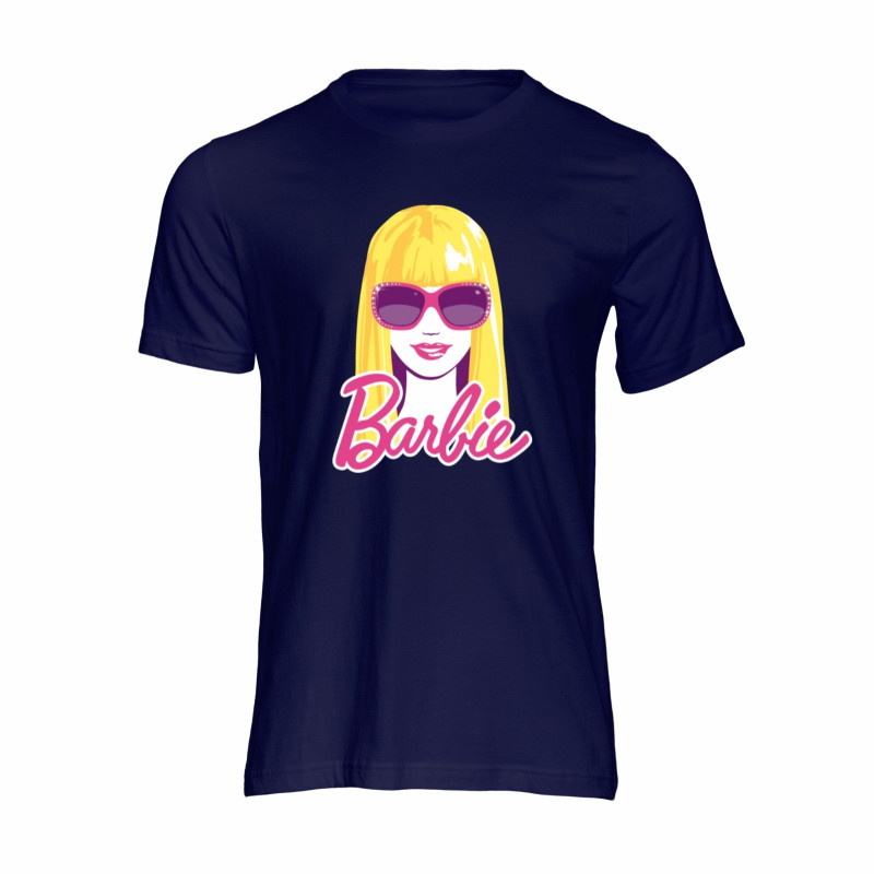 Al amal Barbie causual T-shirt(2 Designs) for Girls ( Sky Blue )