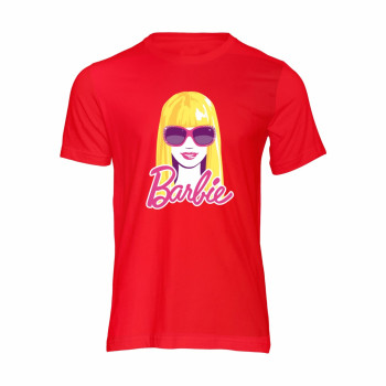 Al amal Barbie causual T-shirt(2 Designs) for Girls ( Red )