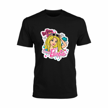 Al amal Barbie causual T-shirt(3 Designs) for Girls ( Black )