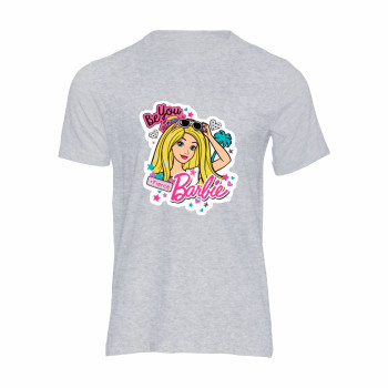 Al amal Barbie causual T-shirt(3 Designs) for Girls ( Grey )