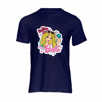 Al amal Barbie causual T-shirt(3 Designs) for Girls ( Sky Blue )