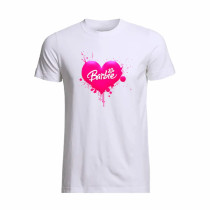 Al amal Barbie causual T-shirt(4 Designs) for Girls ( White )