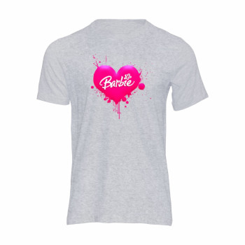 Al amal Barbie causual T-shirt(4 Designs) for Girls ( Grey )
