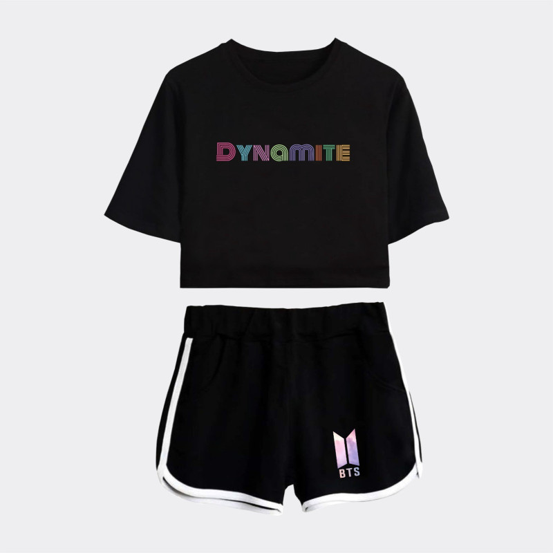 Al amal Bts summer track suit(3 design) for Girls ( Black )
