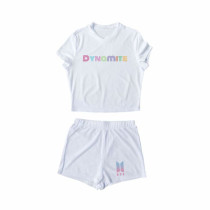 Al amal Bts summer track suit(3 design) for Girls ( White )