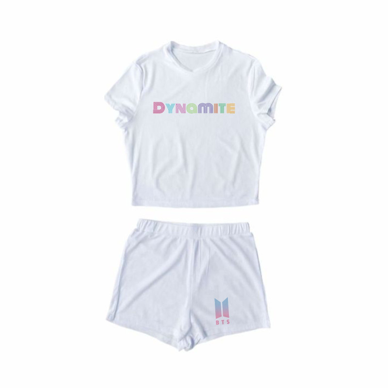 Al amal Bts summer track suit(3 design) for Girls ( White )