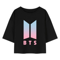 Al amal BTS crop Top(1 Designs) for Girls ( Black )