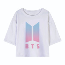 Al amal BTS crop Top(1 Designs) for Girls ( White )