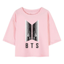 Al amal BTS crop Top(2 Designs) for Girls ( Pink )