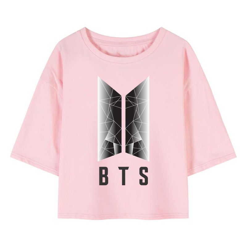 Al amal BTS crop Top(2 Designs) for Girls ( Pink )