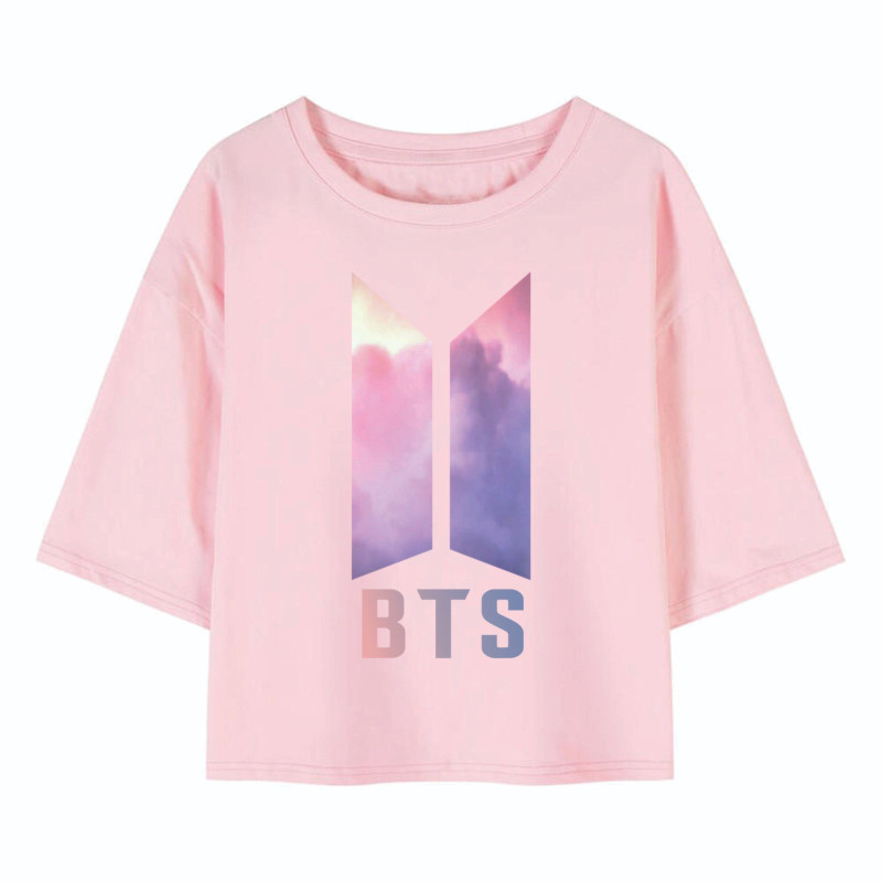 Al amal BTS crop Top(3 Designs) for Girls ( Pink )