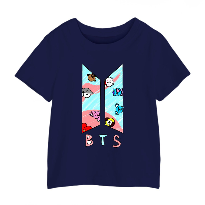 Al amal BTS causual tishirt (2 Designs) Unisex ( Navy Blue )