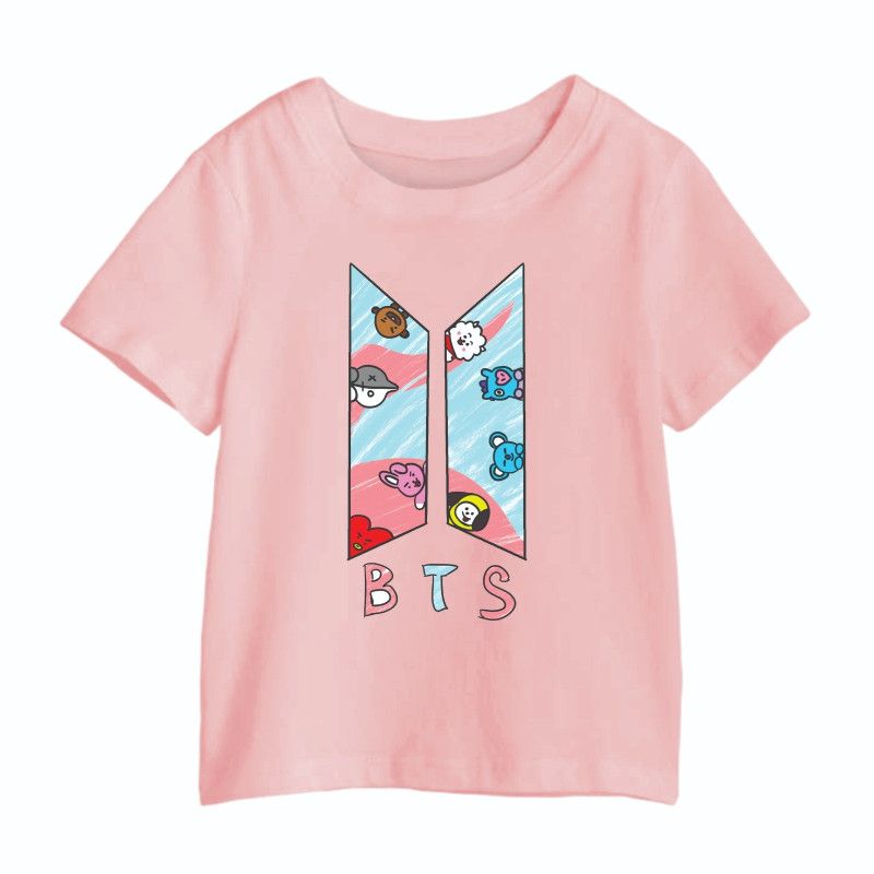 Al amal BTS causual tishirt (2 Designs) Unisex ( Pink )
