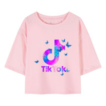 Al amal TiKTok crop Top(1 Design) for Girls ( Pink )