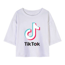 Al amal TiKTok crop Top(1 Design) for Girls ( White )